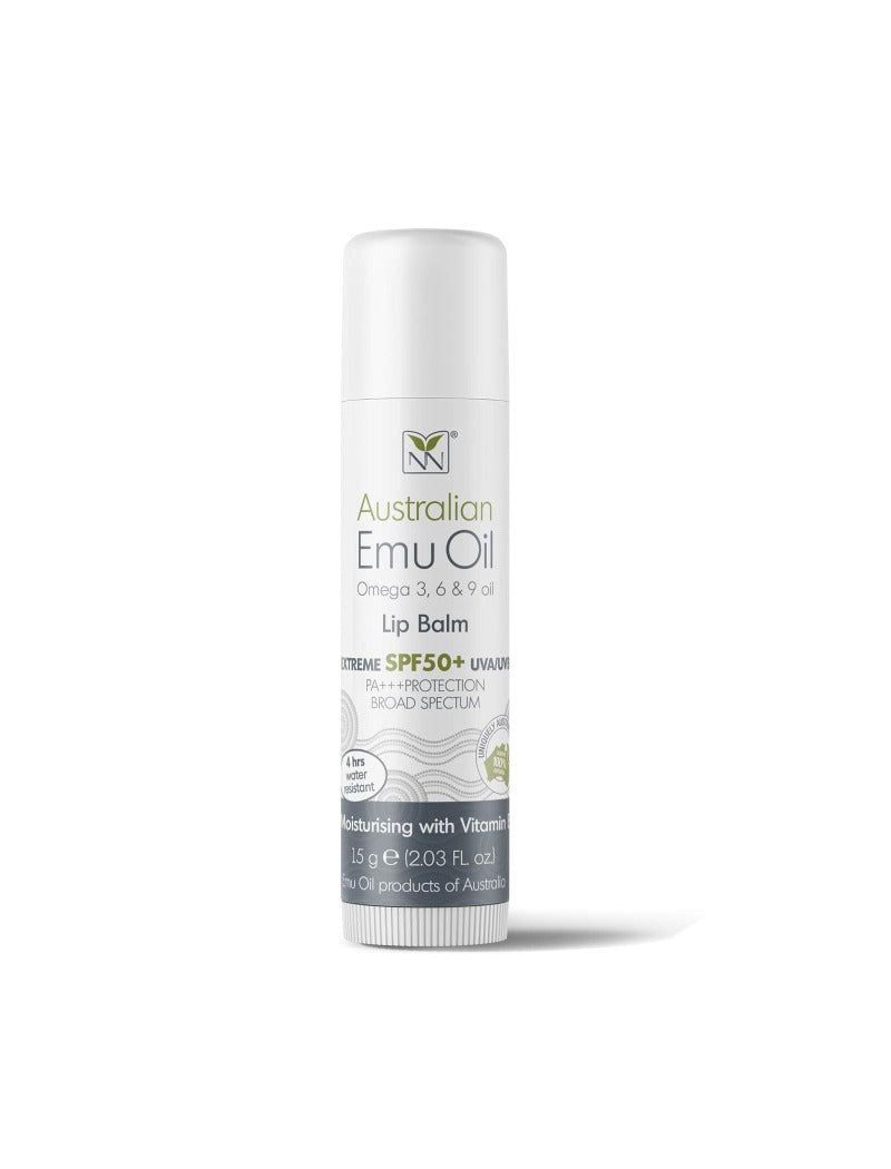 Läppbalsam med emuolja och solskydd SPF50 UVA/UVB